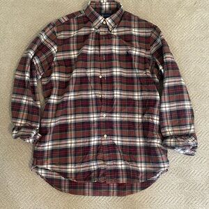 Ralph Lauren Red and Green Casual Button Down Shirt